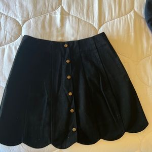 NEW black button down skirt with tags!